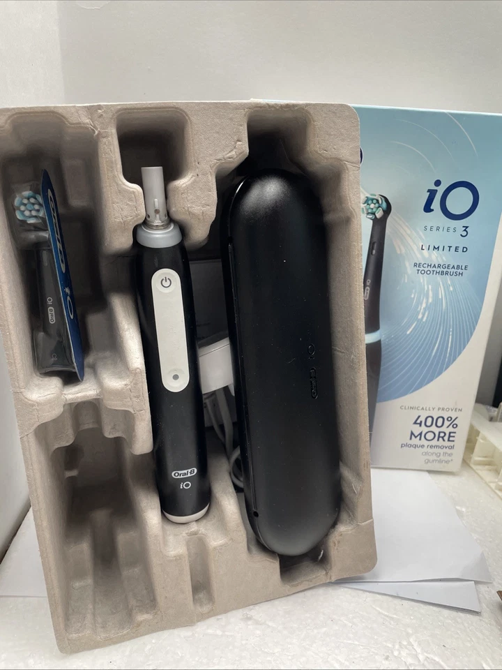 Oral-B iO 3 глубокой очистки перезаряжаемый электрический питание зубная щетка с 1 щетка головка - Изображение 1 из 1