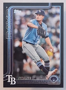 2025 Topps Series 2 #492 Shane McClanahan Tampa Bay Rays Black Border 26/74 - Bild 1 von 3