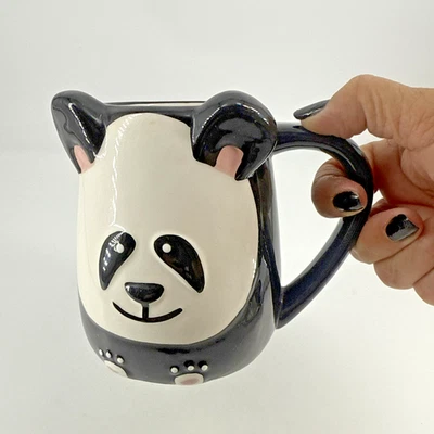 Etiqueta Oso Panda Blanco y Negro Taza 3D Animal Zoológico Super Divertida Taza Coleccionable Linda Foto 1 de 4