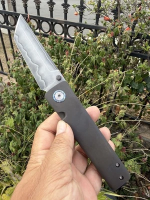 Old Dominion Knifeworks Custom Gent XL Timascus Kit Damascus Blade Knife ODKW - Image 1 of 4