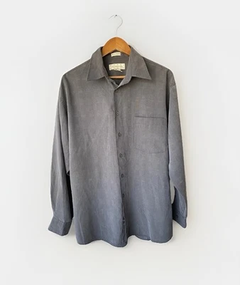 Vintage Crossings Men's Shirt Micro Touch Soft Texture Dark Gray Size L - Image 1 of 4