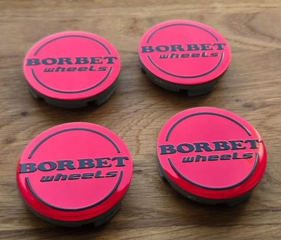 4 tapas de buje Borbet 56 mm rojo rojo oscuro K138 tapa de buje tapa de llanta Foto 1 de 4