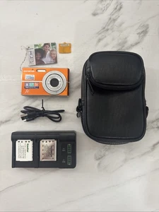 Olympus FE-3010 12MP Digital Camera Orange W/ Charger, 2 Batteries - TESTED - Picture 1 of 12