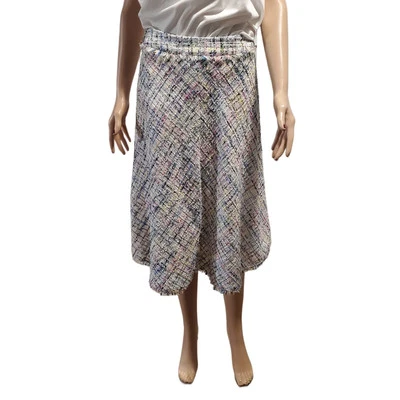 Worthington Sz 4 пастельный твид Midi юбка размер 4 с подкладкой назад молнии Пасхальная весна - Изображение 1 из 4