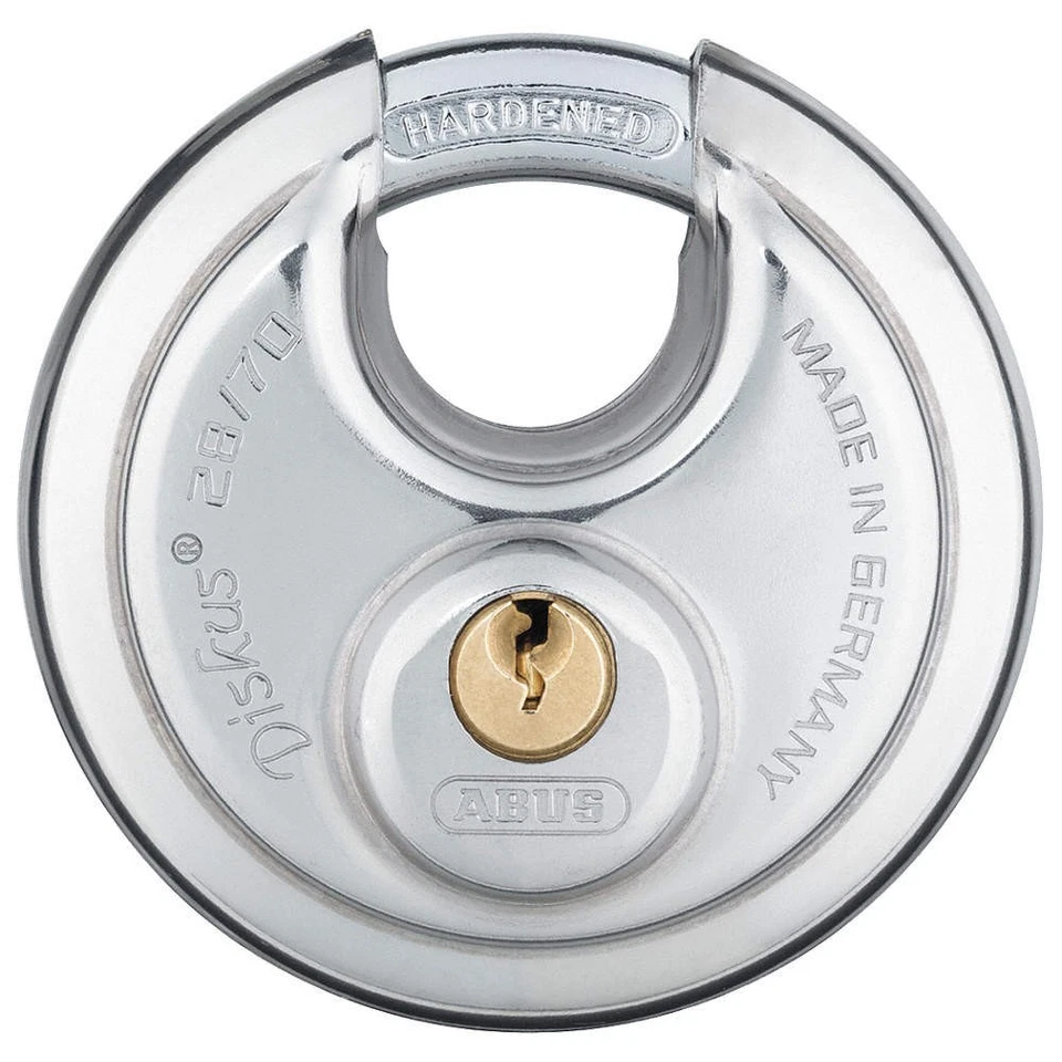ABUS 28/70 KAx2 Keyed Padlock, 49/64 in,Round,Silver,PK2 3XVY6 - Image 1 of 1