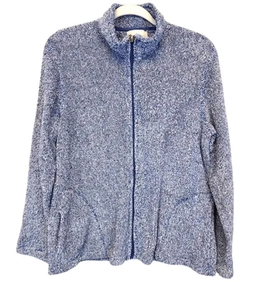 Stan Herman size M Full zip blue fleece jacket - Image 1 of 4