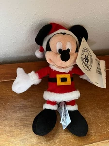 Disney Parks Small Plush Mickey Mouse in Santa Claus Outfit Stuffed Character - Picture 1 of 8