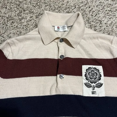 Polo Charles Tyrwhitt Inglaterra Rugby Para Hombre Pequeño Manga Larga Lana Merino Foto 1 de 4