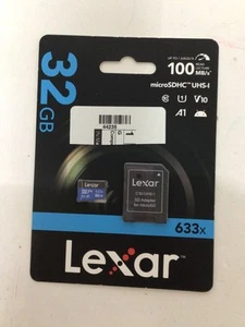 Lexar High Performance 633x 32GB Micro SDHC UHS-I Card - Brand New(44235) - Picture 1 of 3