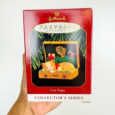 Hallmark Keepsake adorno de Navidad gatitos traviesos 1997 equipaje maletero Foto 1 de 4