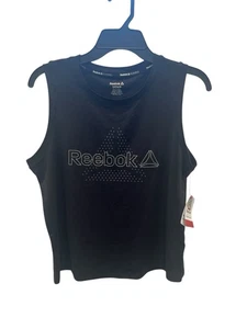 Reebok Damen Running Sleeveless Crop Tank Top Schwarz Größe S - Bild 1 von 5