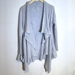 Free People Waterfall Cardigan Open Front Cozy Knit Sweater Drape Size S - Picture 1 of 6