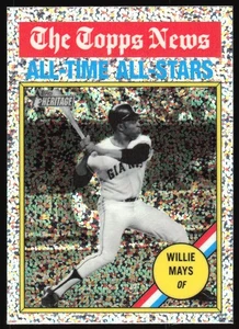 2025 Topps Heritage Willie Mays #341 Silver Sparkle Refractor Giants - Picture 1 of 2