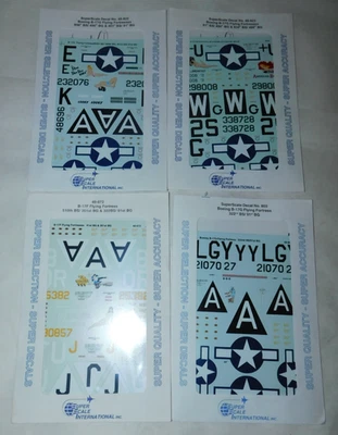 Calcomanías SuperScale escala 1/48 B-17G y B17F Flying Fortress, nuevas en paquete Foto 1 de 4