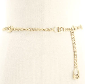 Michael Kors Kette Gürtel Silber oder Gold MK Logo Edelstahl Metallclip Neu - Bild 1 von 13