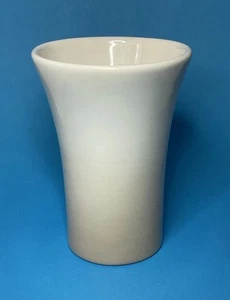 Veratex Beige Ceramic Tumbler Vase 5" Rare Bathroom Guest Half Bath Decoration - Picture 1 of 11