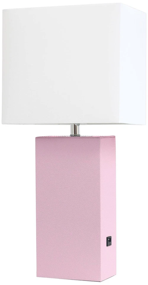 All the Rages Lalia Home Lexington 21" Blush Pink USB Table Lamp - Image 1 of 1