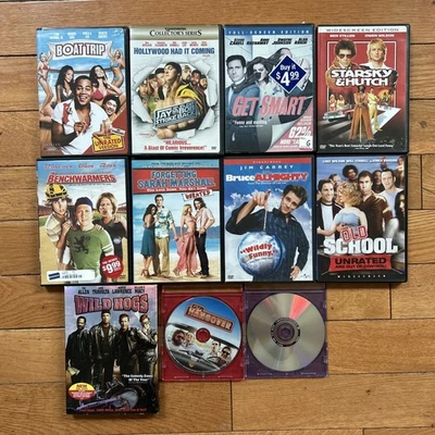 Lot Of (11) Comedy DVD Lot: Old School, Get Smart, Wild Hogs, Hangover, & More! Foto 1 de 4