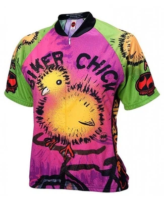 Biker Chick - Chick on a Bike Women's Cycling Jersey (S, M, L, XL) - Image 1 of 2