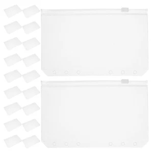 20pcs A6 Binder Inserts: Reusable A6 Planner Pouch With Zipper - Clear Binder - Picture 1 of 20