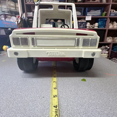 Vintage Tonka 835 TR Hot Pink with daisies stickers Jeep ~ 1970's Pressed Steel - Image 1 of 4