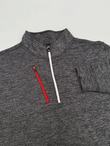 FootJoy Sweater Mens Large 1/4 Quarter Zip Pullover Performance Heather Gray - Picture 1 of 7