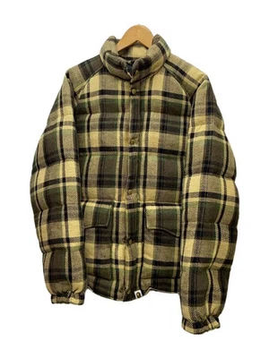 A BATHING APE Down Jacket M Cotton GRN Check From Japan - Image 1 of 4