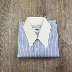 Brioni Neiman Marcus Shirt White Collar French Cuffs Italy Made Men’s R/15 1/2 - Picture 1 of 12