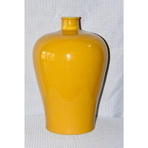 Chinesische Mei-ping Form Monochrom Imperial Gelb Chinesische Porzellan Vase Kanne - Bild 1 von 4