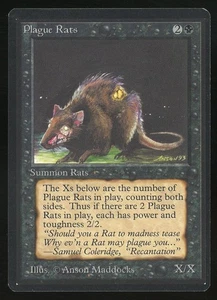 1993 MTG Magic the Gathering Beta Plaque Rats LP Raw Gaming Card TCG - Picture 1 of 2