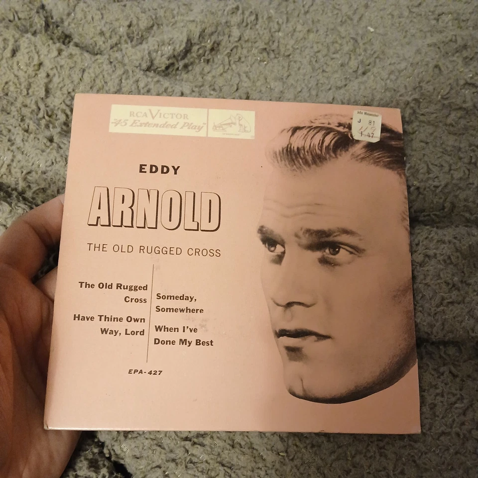 The Old Rugged Cross +3 by Eddy Arnold (RCA EPA-427) EP w/PS EX/EX - Image 1 of 2