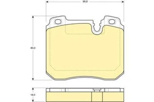 BMW serie 7 (E32) Plaquettes de frein AV BENDIX 571842B (34111160195) - Imagen 1 de 1