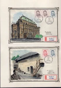 M26501 WWII/POST WWII UNIQUE ORIGINAL HAND-PAINTED WATERCOLOUR REGISTERED COVER - Picture 1 of 1