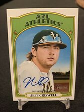 2021 TOPPS HERITAGE MINOR LEAGUE JEFF CRISWELL ON-CARD AUTO ð¥ AZL ATHLETICS ð¥