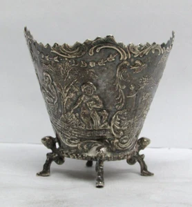 19. JAHRHUNDERT NIEDERLÄNDISCHE 930 SILBERFUSSVASE - Bild 1 von 4