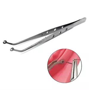 Pinzetta per cuciture chirurgiche dentali cotone medicazione pinza fessure ago chirurgico - Foto 1 di 4
