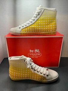 NEW Coach Kelsie High Top Women's Sunglow/Yellow Size 10M A5959 - Picture 1 of 5