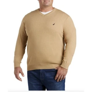 Maglione uomo Nautica scollo a V vestibilità classica maglia morbida casual pullover, taglia 2XL, nuovo con etichette - Foto 1 di 6
