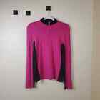 Vintage Rafaella Pink And Black Quarter Zip Sweater Size M