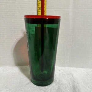 Starbucks 2021 tricolor verde transparente vidrio rojo vacaciones 18 oz copa vaso frío nuevo - Imagen 1 de 7
