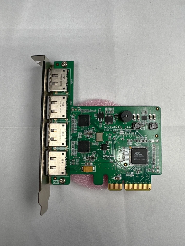 Controlador RAID PCIe HighPoint RocketRAID 644 4 puertos SATA 6Gb/s altura completa Foto 1 de 4