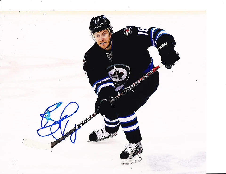 WINNIPEG JETS BRYAN LITTLE FIRMADO OPEN ICE 8X10 Foto 1 de 1
