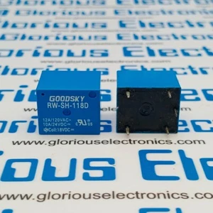 20 Pcs GOODSKY RW-SH-118D 12A/120VAC 10A/240VDC COIL:18VDC RELAY - Picture 1 of 4