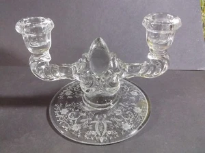 New Martinsville Viking Prelude double candle holder - Picture 1 of 6