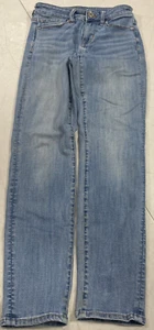 American Eagle Next Level Stretch Skinny Girls Jeans Medium Blue Size 0 Reg - Picture 1 of 12