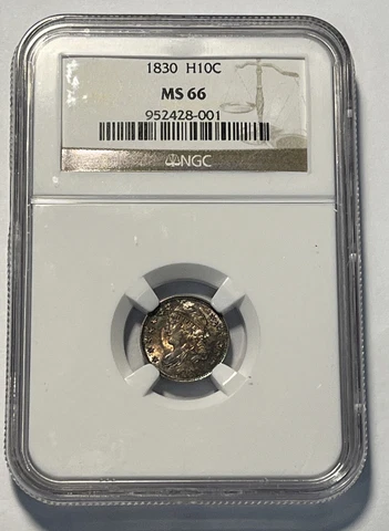 1830 Half Dime NGC MS 66 H10C Cover