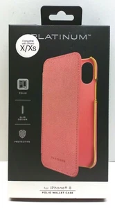 Platinum - Folio Wallet Case for Apple iPhone X and XS - Deep Pink - Picture 1 of 6