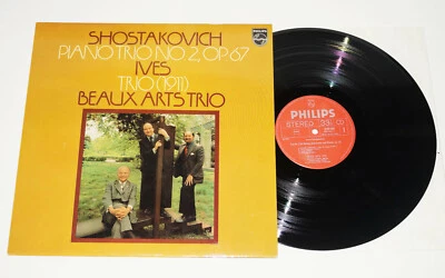 Beaux Arts Trio -  Ives / Shostakovich Piano Trio No 2 UK 1976 Philips 12" LP NM - Image 1 of 4