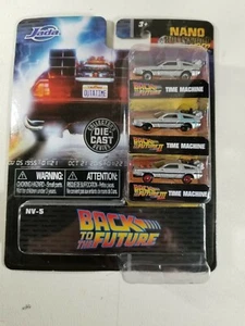 Jada Nano Hollywood Rides: 1.65" Regreso al Futuro Máquina del Tiempo Set ENVÍO GRATUITO - Imagen 1 de 4