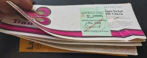 THAI AIR LUFTHANSA PASSENGER AIR TICKETS BAGGAGE CHECK 100 RS SURCHARGE STAMP 2 - Picture 1 of 4